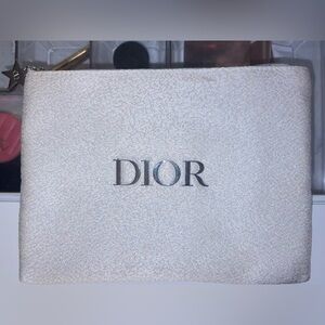 Dior Shimmering Silver Cosmetic Bag